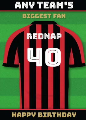 Football Legends Name And Number Football Shirt Birthday Card