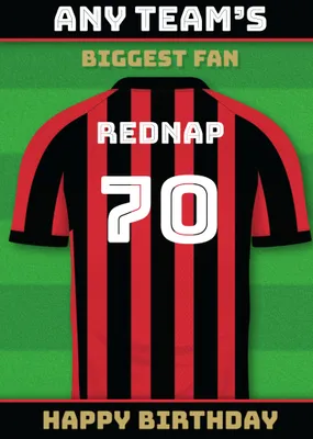 Football Legends Name And Number Football Shirt Birthday Card
