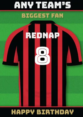 Football Legends Name And Number Football Shirt Birthday Card