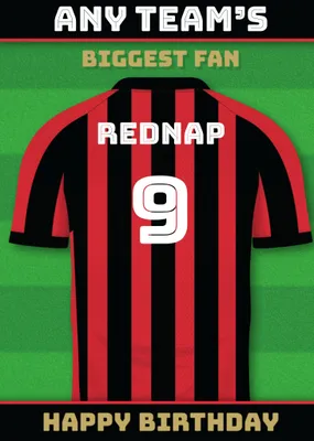 Football Legends Name And Number Football Shirt Birthday Card