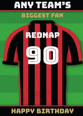 Football Legends Name And Number Football Shirt Birthday Card