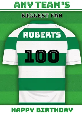 Football Legends Name And Number Football Shirt Birthday Card