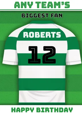 Football Legends Name And Number Football Shirt Birthday Card