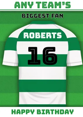 Football Legends Name And Number Football Shirt Birthday Card