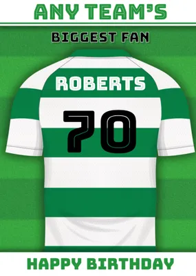 Football Legends Name And Number Football Shirt Birthday Card