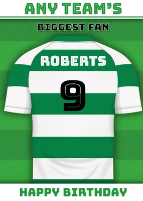 Football Legends Name And Number Football Shirt Birthday Card
