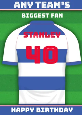 Football Legends Name And Number Football Shirt Birthday Card