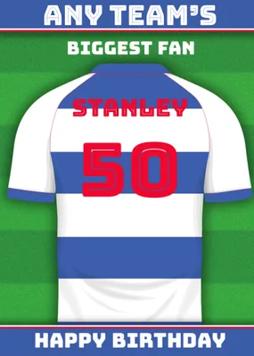 Football Legends Name And Number Football Shirt Birthday Card