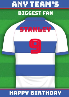 Football Legends Name And Number Football Shirt Birthday Card