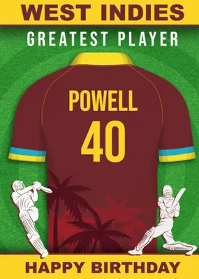 Cricket Legends West Indies Greatest Player Card