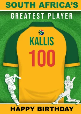Cricket Legends South Africa's Greatest Player Card