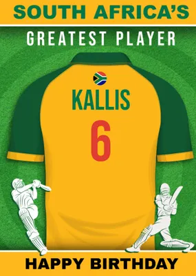 Cricket Legends South Africa's Greatest Player Card