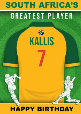 Cricket Legends South Africa's Greatest Player Card