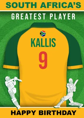 Cricket Legends South Africa's Greatest Player Card