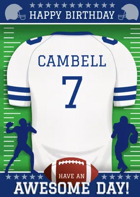 American Football Legends Birthday Card