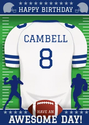 American Football Legends Birthday Card