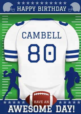 American Football Legends Birthday Card