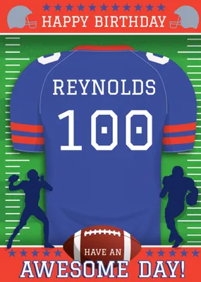 American Football Legends Birthday Card