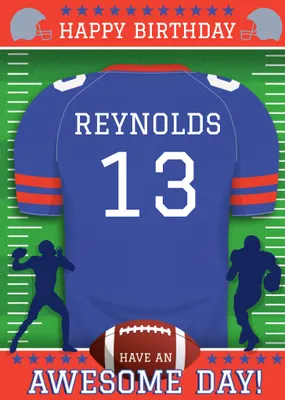 American Football Legends Birthday Card