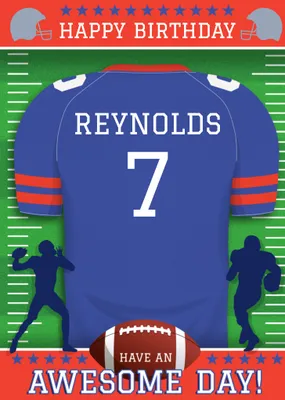American Football Legends Birthday Card