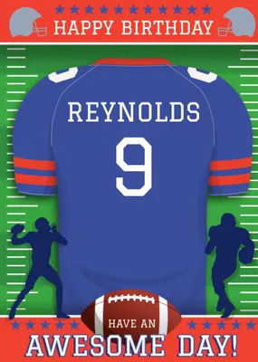 American Football Legends Birthday Card