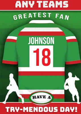 Rugby Legends Birthday Card