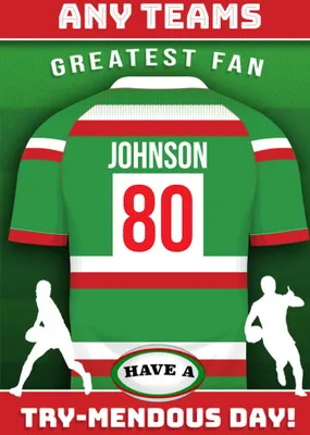 Rugby Legends Birthday Card