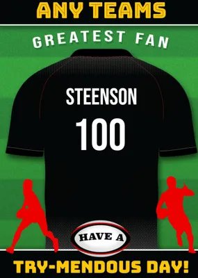 Rugby Legends Birthday Card