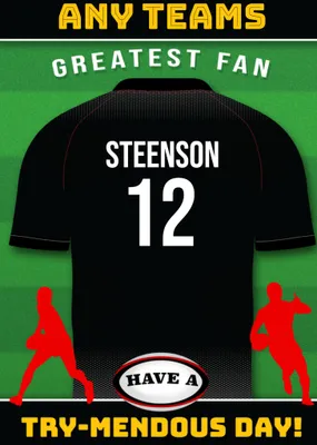 Rugby Legends Birthday Card