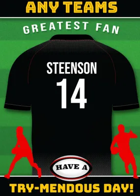 Rugby Legends Birthday Card