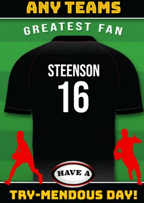 Rugby Legends Birthday Card