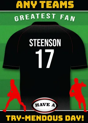 Rugby Legends Birthday Card