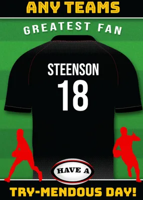 Rugby Legends Birthday Card