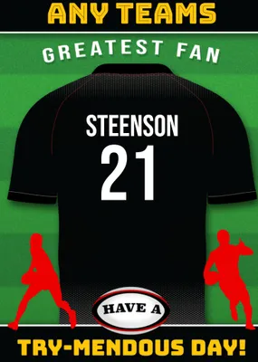 Rugby Legends Birthday Card