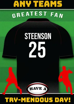 Rugby Legends Birthday Card