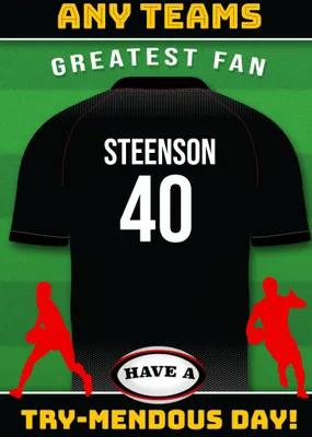 Rugby Legends Birthday Card