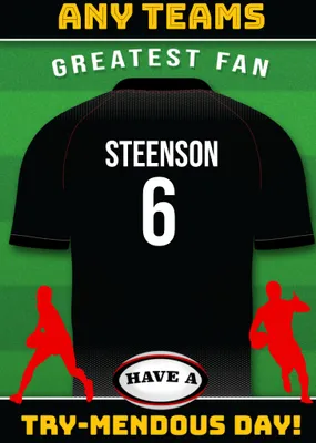 Rugby Legends Birthday Card