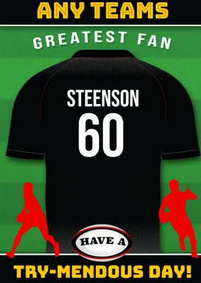 Rugby Legends Birthday Card