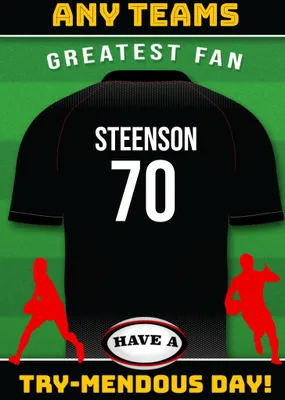 Rugby Legends Birthday Card