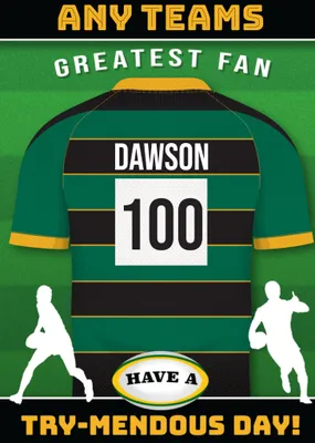 Rugby Legends Birthday Card