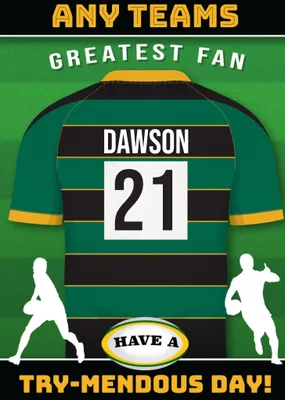 Rugby Legends Birthday Card