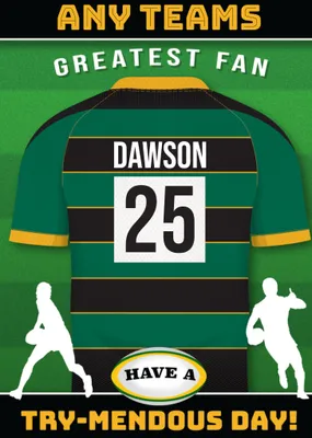 Rugby Legends Birthday Card