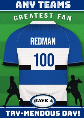 Rugby Legends Birthday Card