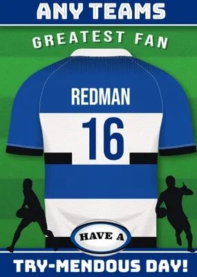 Rugby Legends Birthday Card