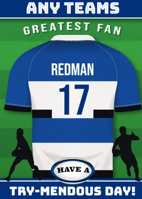 Rugby Legends Birthday Card