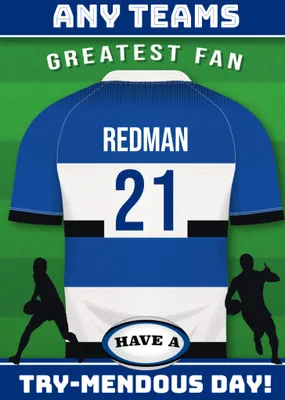 Rugby Legends Birthday Card