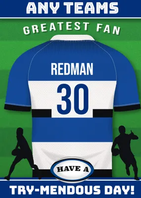 Rugby Legends Birthday Card