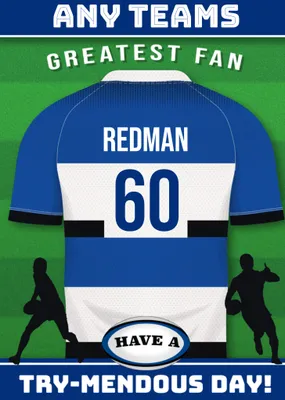 Rugby Legends Birthday Card