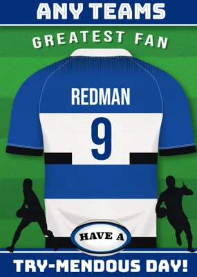 Rugby Legends Birthday Card