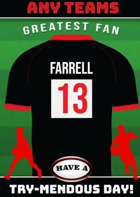 Rugby Legends Birthday Card
